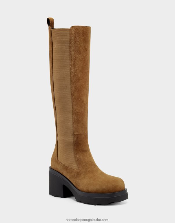 mulheres bota alta camurça marrom Aerosoles 0LRLL36