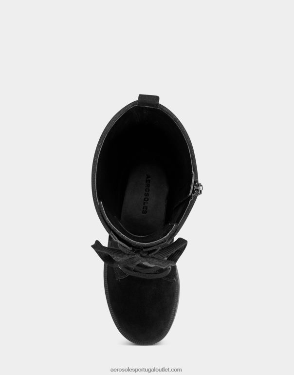 mulheres bota alta camurça preta Aerosoles 0LRLL44