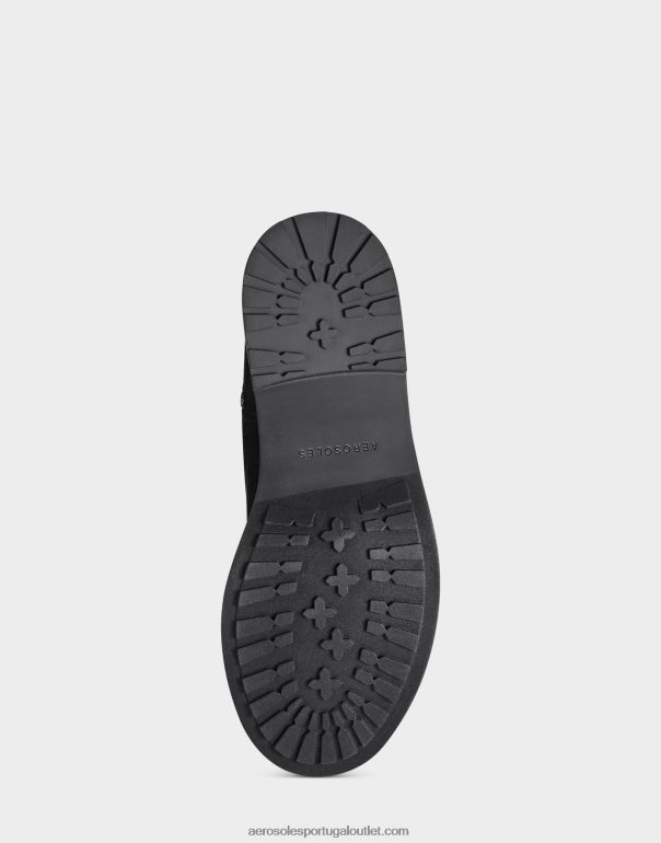 mulheres bota alta camurça sintética preta Aerosoles 0LRLL20