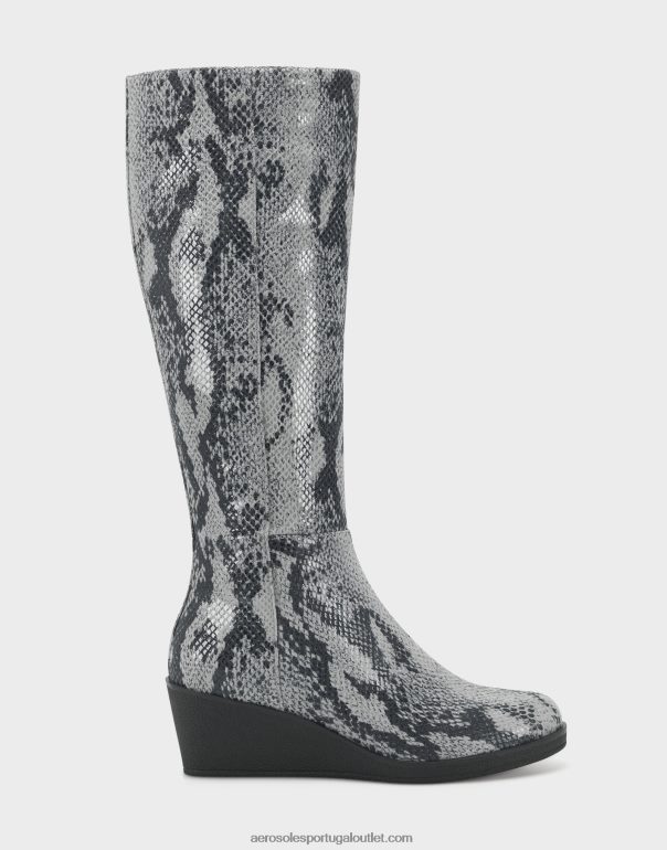 mulheres bota alta cobra cinza Aerosoles 0LRLL139