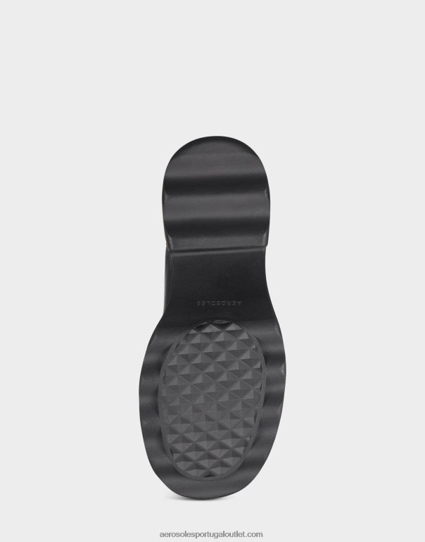 mulheres bota alta couro preto Aerosoles 0LRLL35