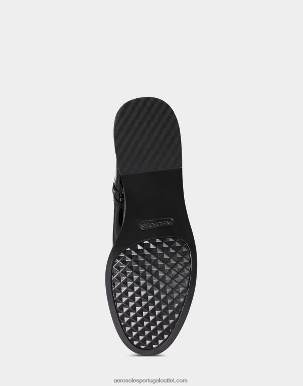 mulheres bota alta preta patente pu Aerosoles 0LRLL127