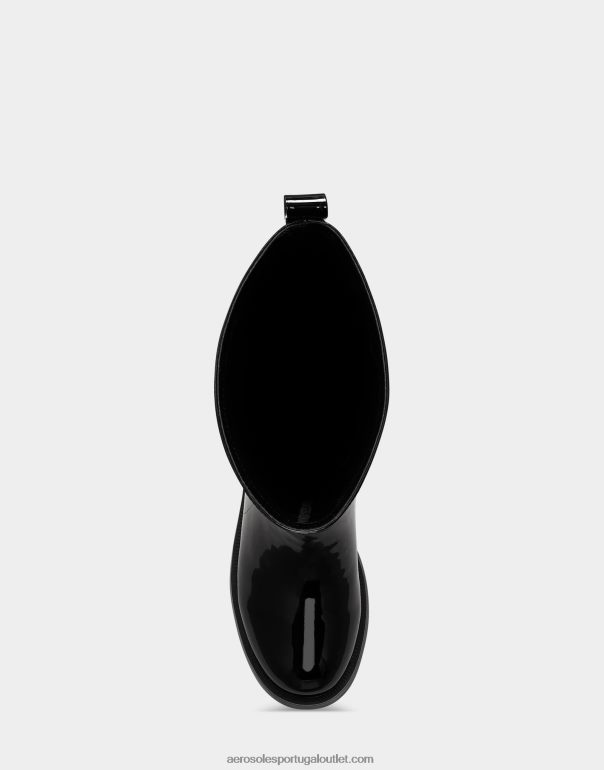 mulheres patente de bota preta alta Aerosoles 0LRLL12