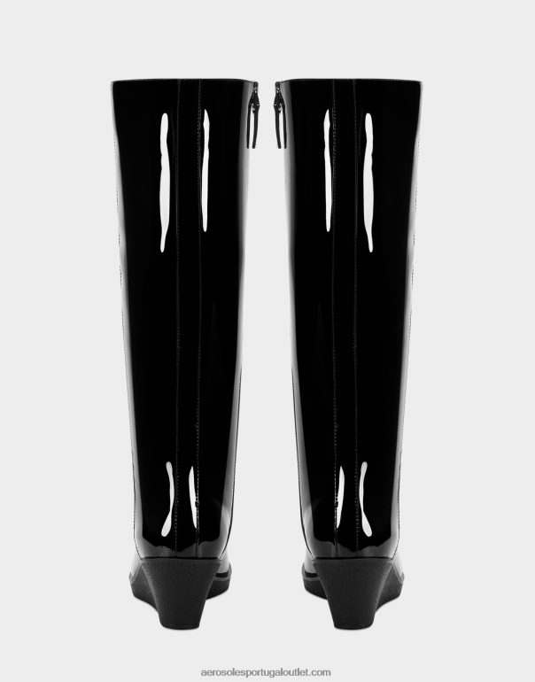 mulheres patente de bota preta alta Aerosoles 0LRLL136