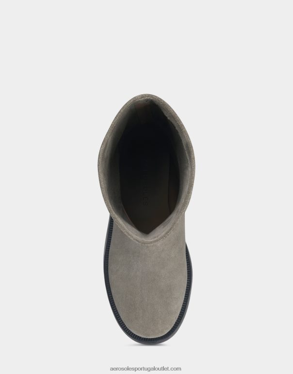 mulheres bota cano médio camurça cinza Aerosoles 0LRLL6