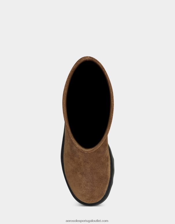 mulheres bota cano médio camurça marrom Aerosoles 0LRLL4