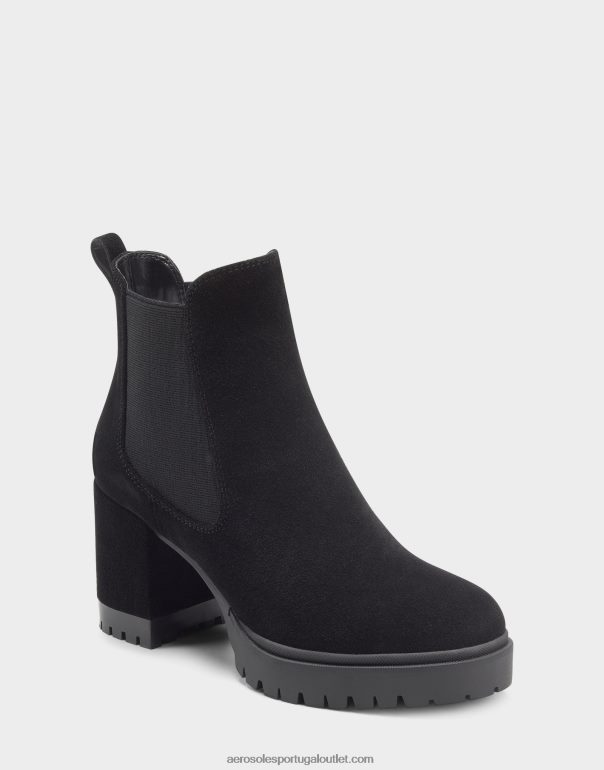 mulheres bota de camurça preta Aerosoles 0LRLL24