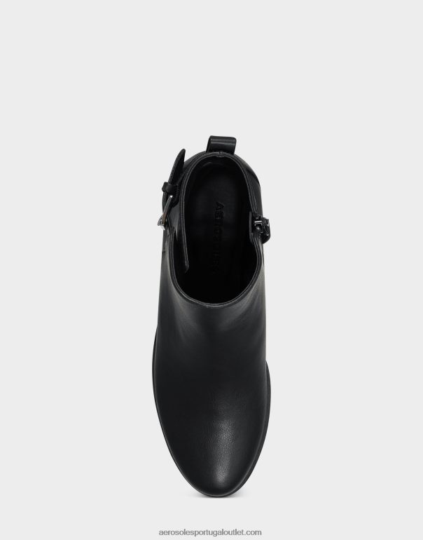 mulheres bota de cano baixo couro sintético preto Aerosoles 0LRLL64