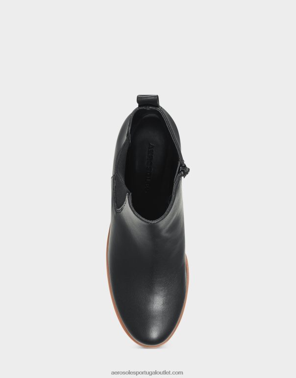 mulheres bota de cano baixo couro sintético preto Aerosoles 0LRLL96