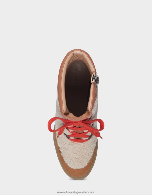 mulheres bota de cano curto natural fake shearling Aerosoles 0LRLL21