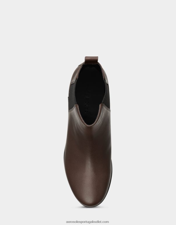 mulheres bota de couro marrom Aerosoles 0LRLL81