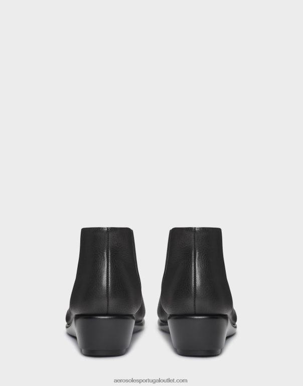 mulheres bota preta couro legítimo Aerosoles 0LRLL114