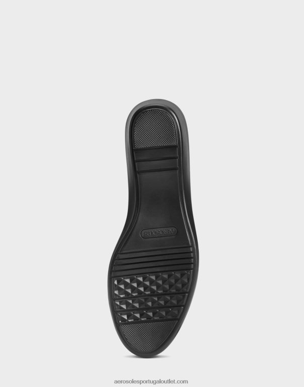 mulheres bota preta couro legítimo Aerosoles 0LRLL114