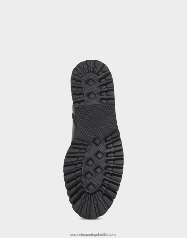 mulheres bota preta de couro Aerosoles 0LRLL30