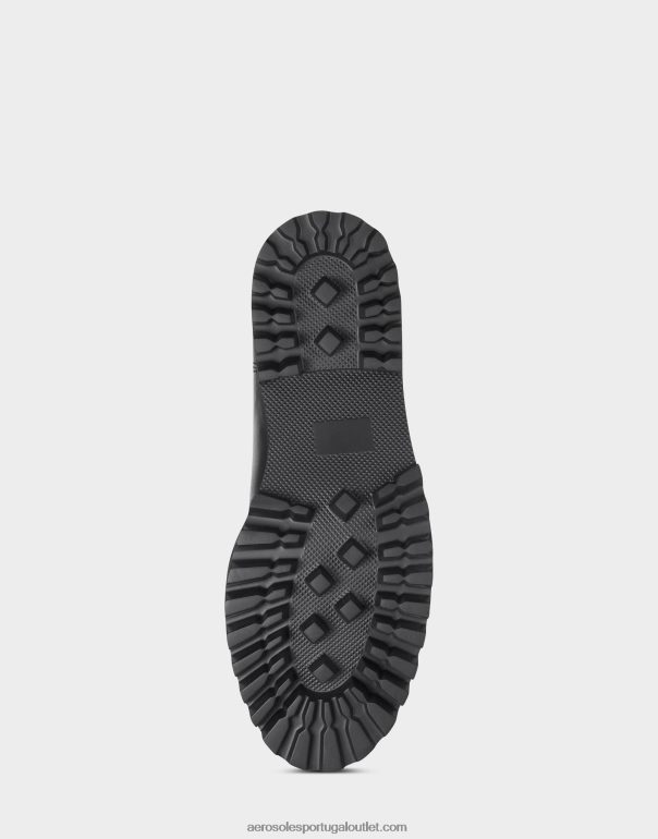 mulheres bota preta de couro Aerosoles 0LRLL38