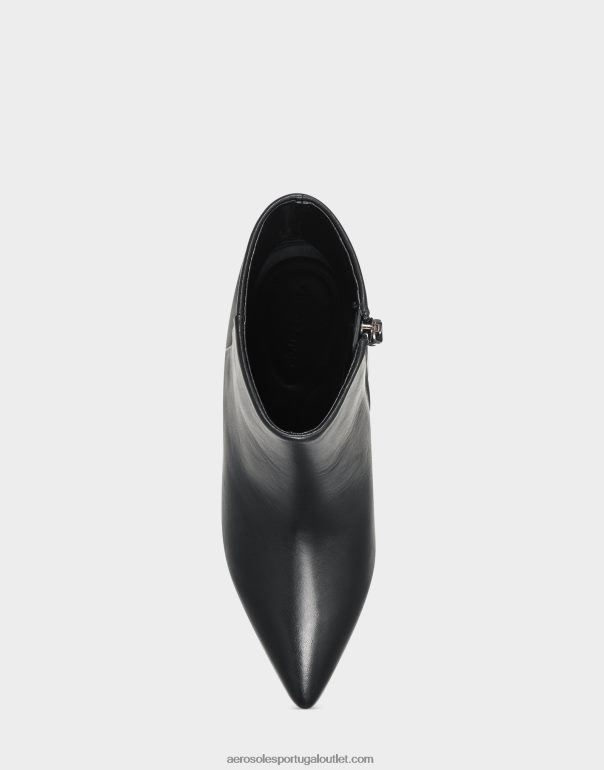 mulheres bota preta de couro Aerosoles 0LRLL52