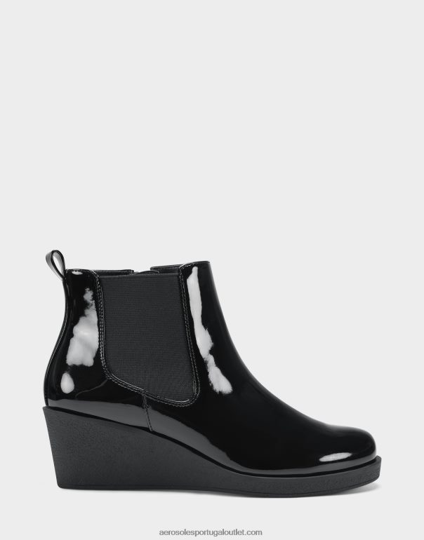 mulheres bota preta patenteada Aerosoles 0LRLL84