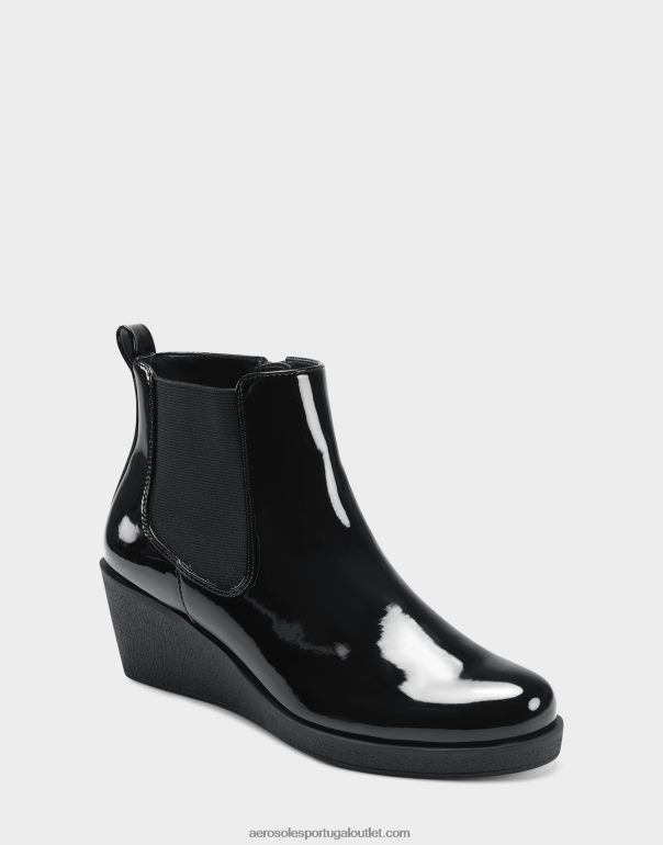 mulheres bota preta patenteada Aerosoles 0LRLL84