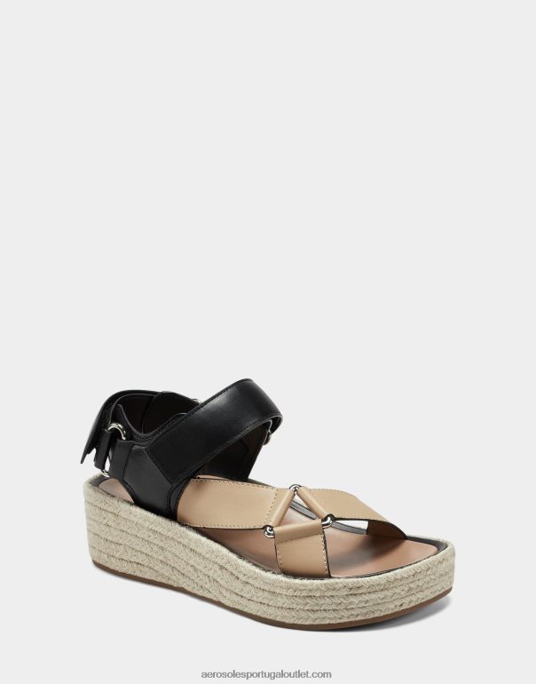 mulheres combinação de sandália preta Aerosoles 0LRLL404
