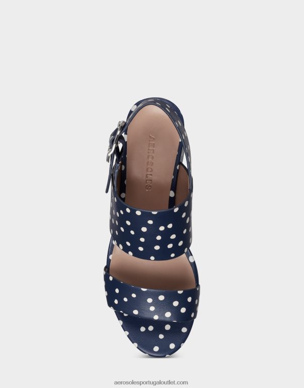 mulheres sandália azul marinho bolinhas Aerosoles 0LRLL396