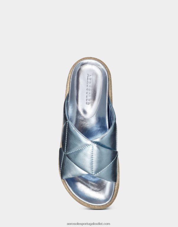 mulheres sandália azul metálico Aerosoles 0LRLL295