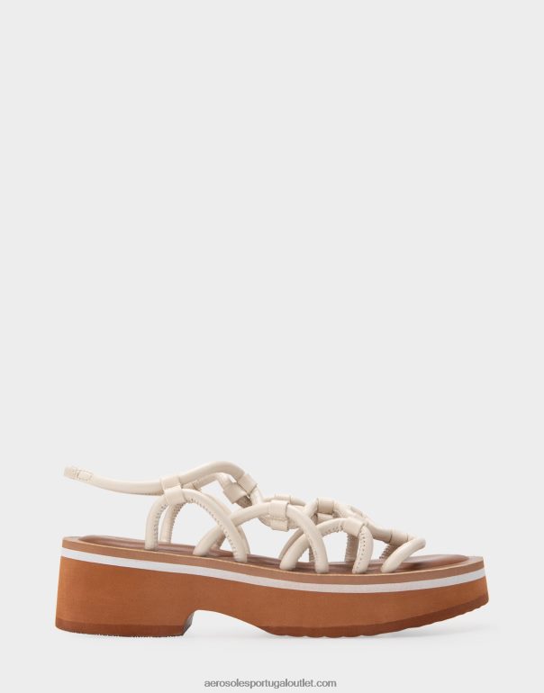 mulheres sandália branca couro Aerosoles 0LRLL402