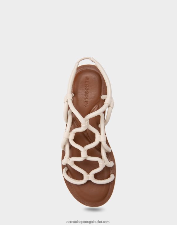 mulheres sandália branca couro Aerosoles 0LRLL402