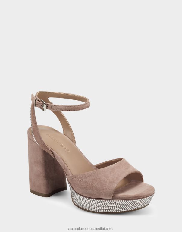 mulheres sandália camurça natural Aerosoles 0LRLL369