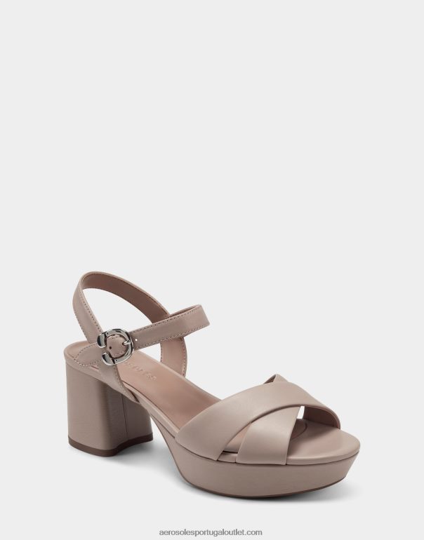 mulheres sandália couro bege Aerosoles 0LRLL337