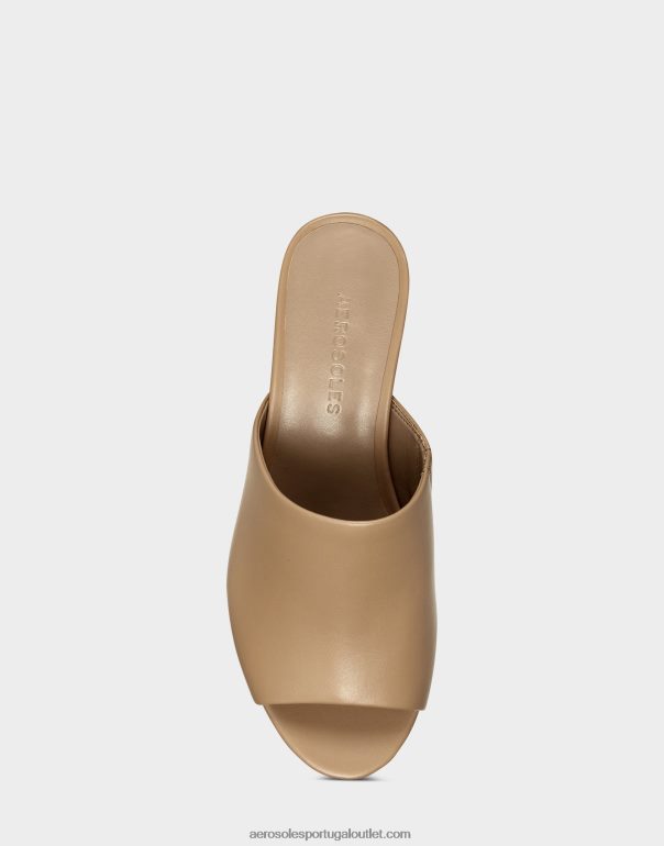 mulheres sandália couro marrom Aerosoles 0LRLL378