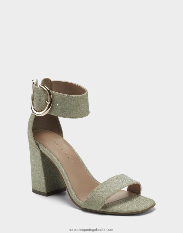 mulheres sandália de tecido dourado Aerosoles 0LRLL442