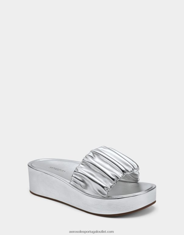 mulheres sandália prata metálica Aerosoles 0LRLL299