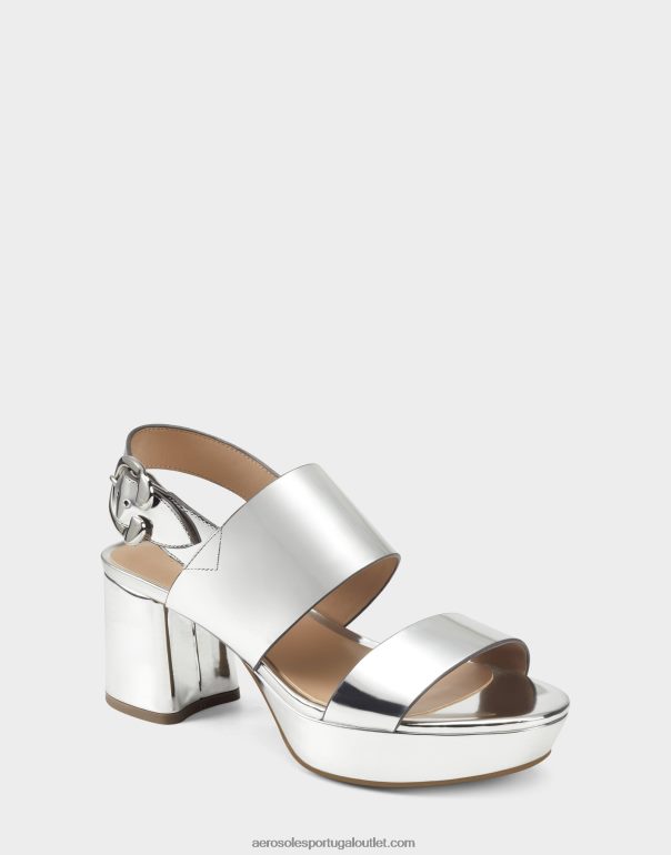 mulheres sandália prata metálica Aerosoles 0LRLL348