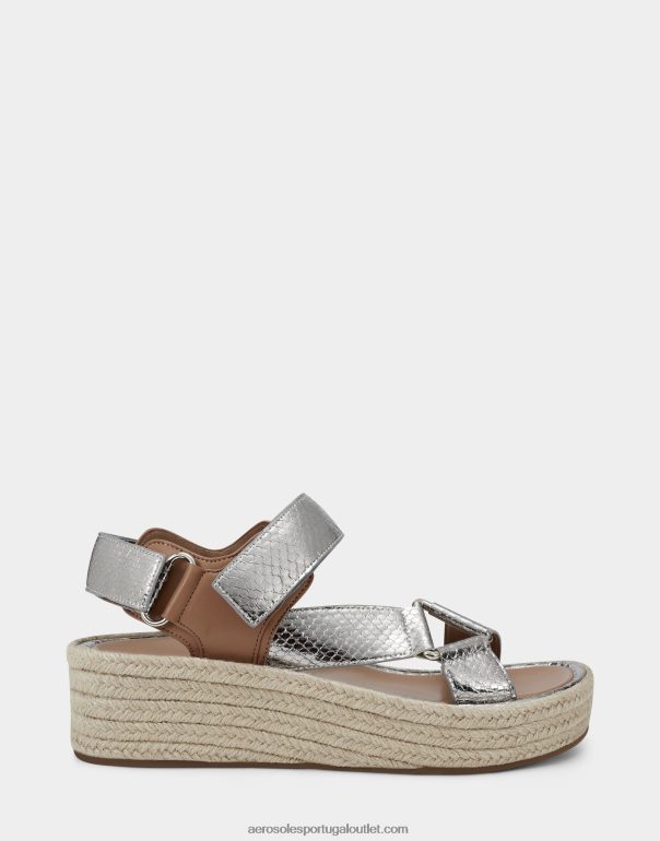mulheres sandália prata metálica Aerosoles 0LRLL403