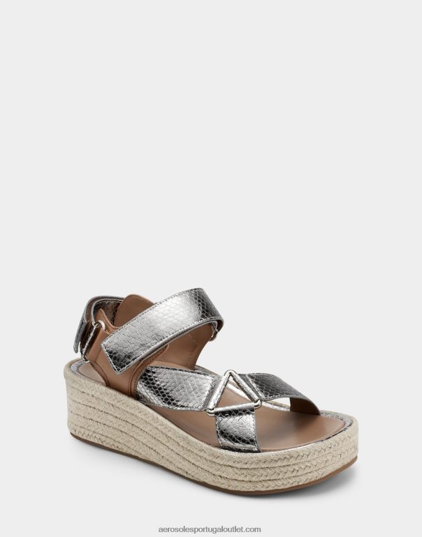 mulheres sandália prata metálica Aerosoles 0LRLL403