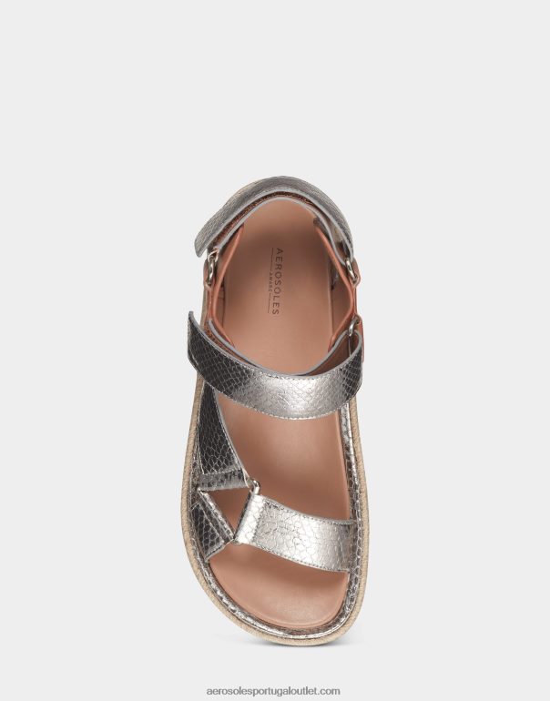 mulheres sandália prata metálica Aerosoles 0LRLL403