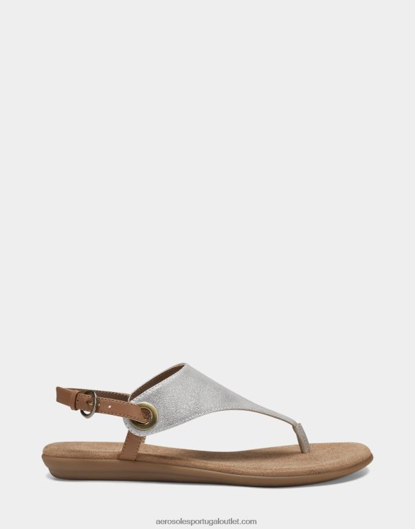 mulheres sandália prata metálica Aerosoles 0LRLL478