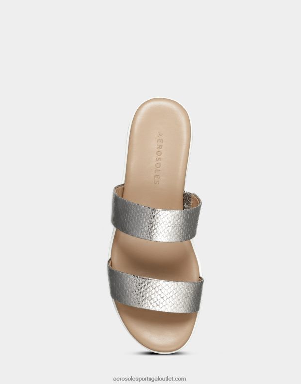 mulheres sandália prata metálica Aerosoles 0LRLL480