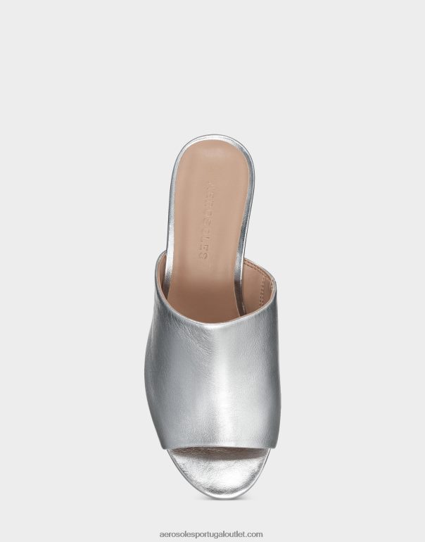 mulheres sandália prata metalizada couro Aerosoles 0LRLL390