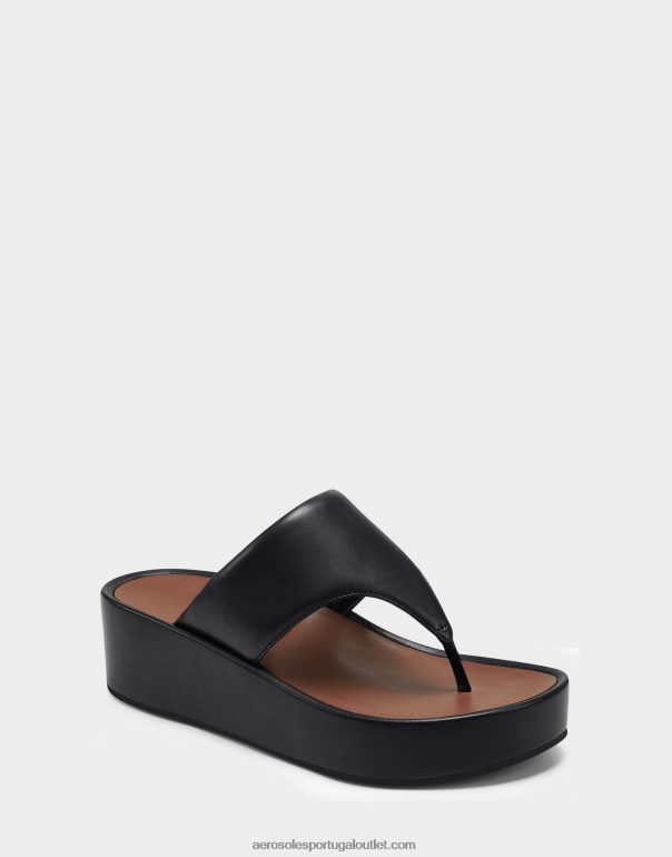 mulheres sandália preta Aerosoles 0LRLL290