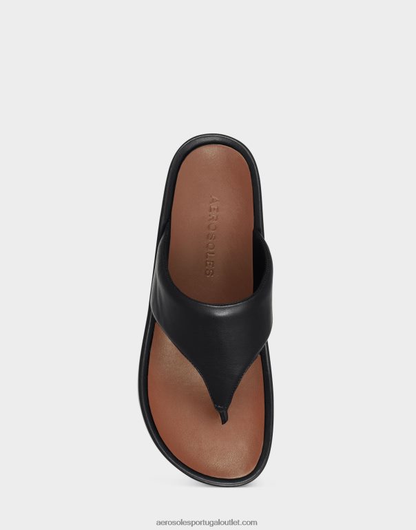 mulheres sandália preta Aerosoles 0LRLL290