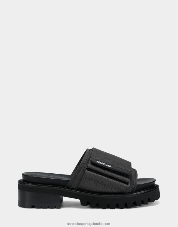 mulheres sandália preta Aerosoles 0LRLL294