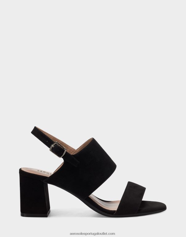 mulheres sandália preta Aerosoles 0LRLL427