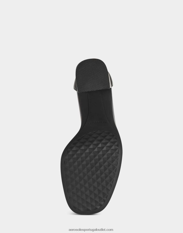 mulheres sandália preta couro Aerosoles 0LRLL439