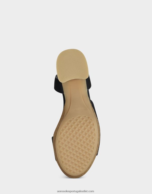 mulheres sandália preta nobuck Aerosoles 0LRLL385