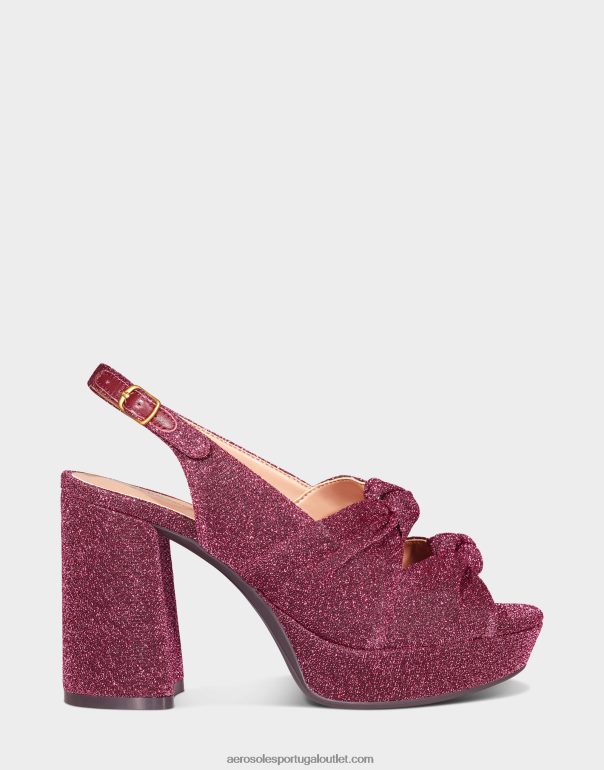 mulheres sandália rosa tecido metálico Aerosoles 0LRLL374