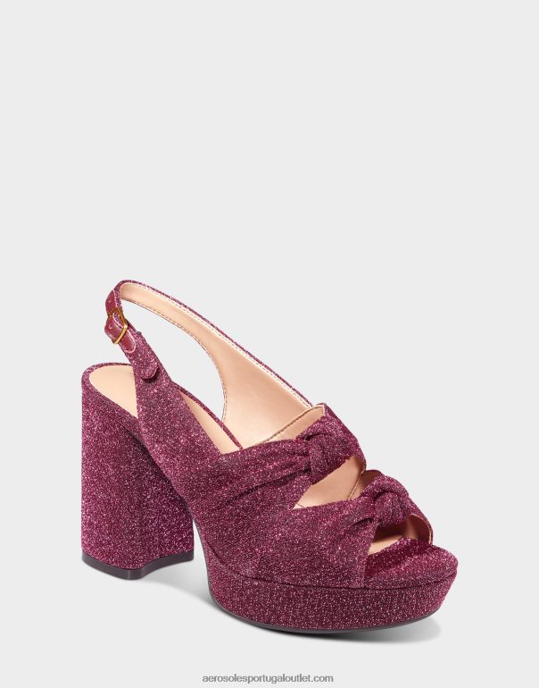 mulheres sandália rosa tecido metálico Aerosoles 0LRLL374