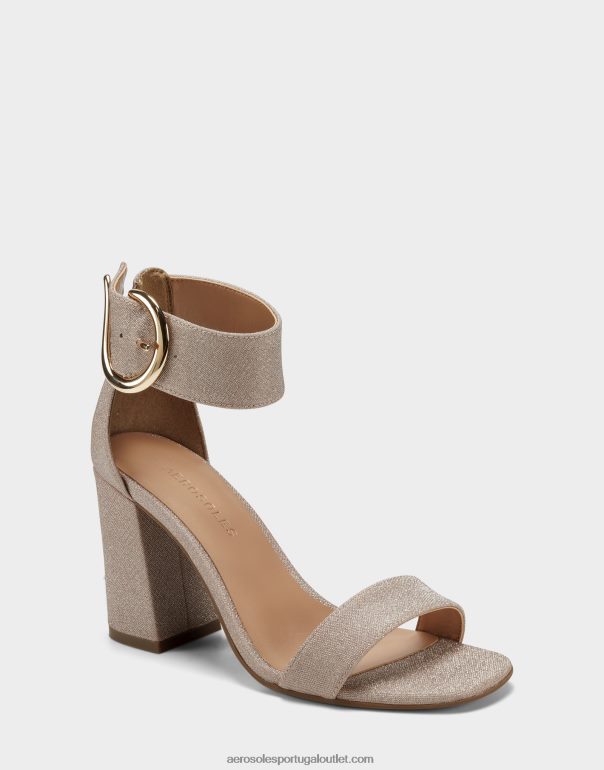 mulheres sandália rosa tecido metálico Aerosoles 0LRLL443