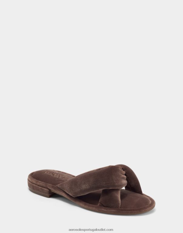 mulheres sandália taupe veludo Aerosoles 0LRLL306