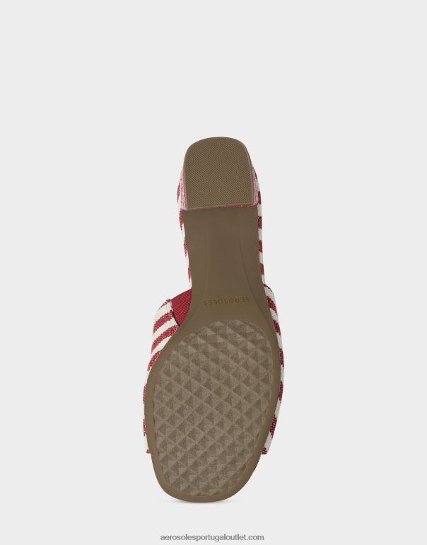 mulheres sandália tecido listrado vermelho Aerosoles 0LRLL423